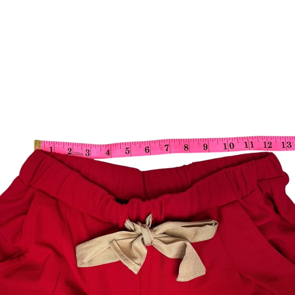 Morhuduck Two-Piece Red Waffle Knit Sleeveless Hooded Tank and Pant Set Size M N - Picture 7 of 14